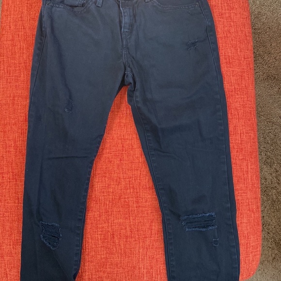 Y2K Levis Classic Black Hi Rise Skinny 632 Distressed Jeans - Picture 4 of 15